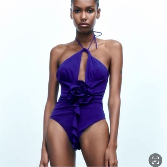 Zara floral halter bodysuit Size Large - Picture 5 of 12